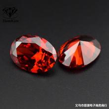 石榴红蛋形椭圆形锆石 彩色宝石CZ宝石梧州人造锆石价格石榴石红