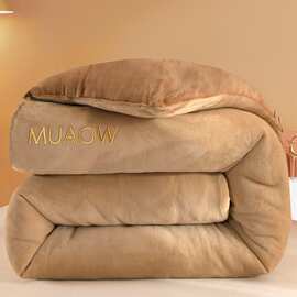 工厂直销牛奶绒被子冬被加厚保暖棉被宿舍单人被芯批发一件代发