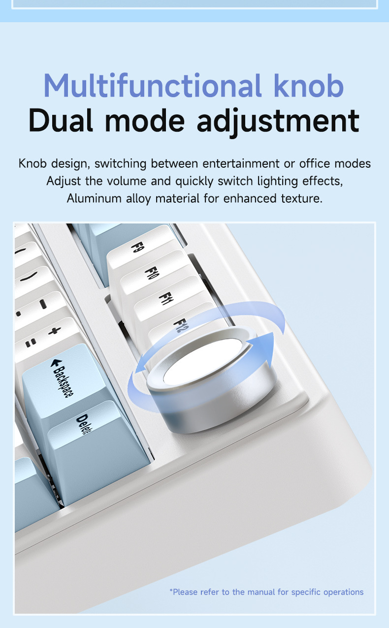 Tastiera meccanica personalizzata AULA Tarantula F75 Wireless Bluetooth 2.4 Il terzo esame simulato Full Key Hot Plug_voghion.com