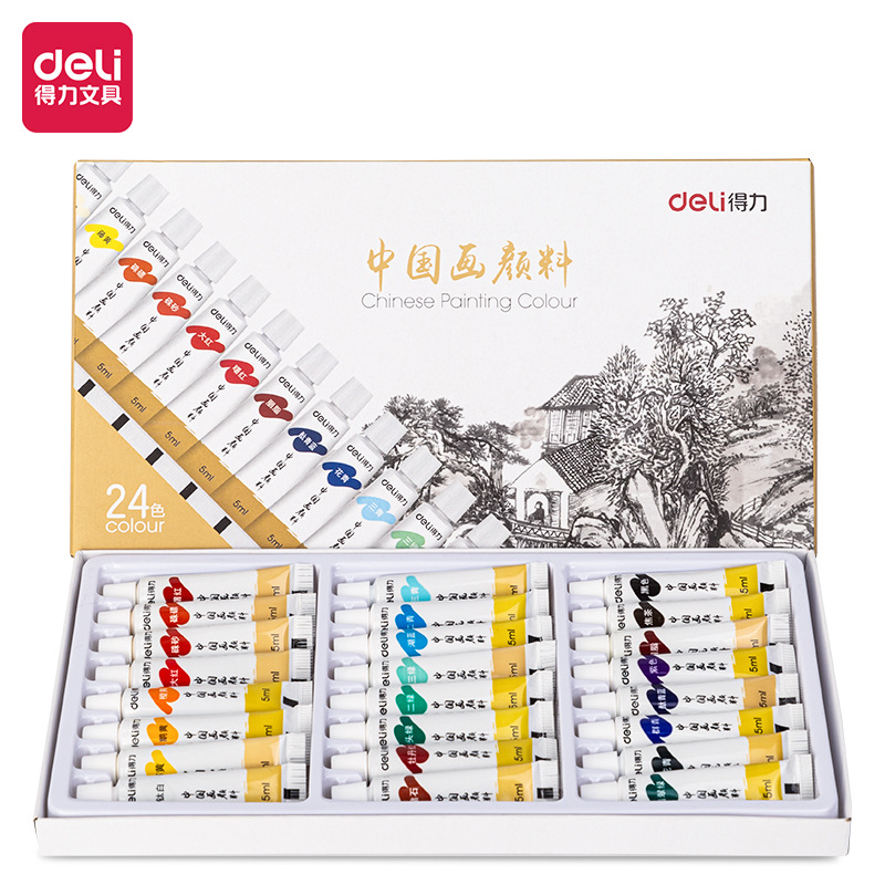 Deli 73865 pintura china pintura 12/18/24 colores estudiante arte pintura niños pintura papelería