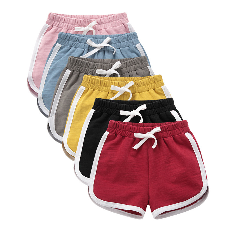 Cross-border foreign trade children's sports shorts 80-170 yards running beach pants for boys and girls and children's home hot pants tide