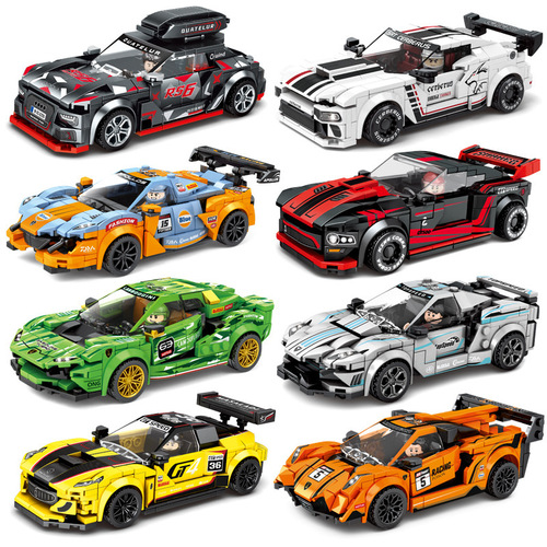 Compatible with Lego Rambo Rafa car racing model boys educational assembled building block toys wholesale drop shipping