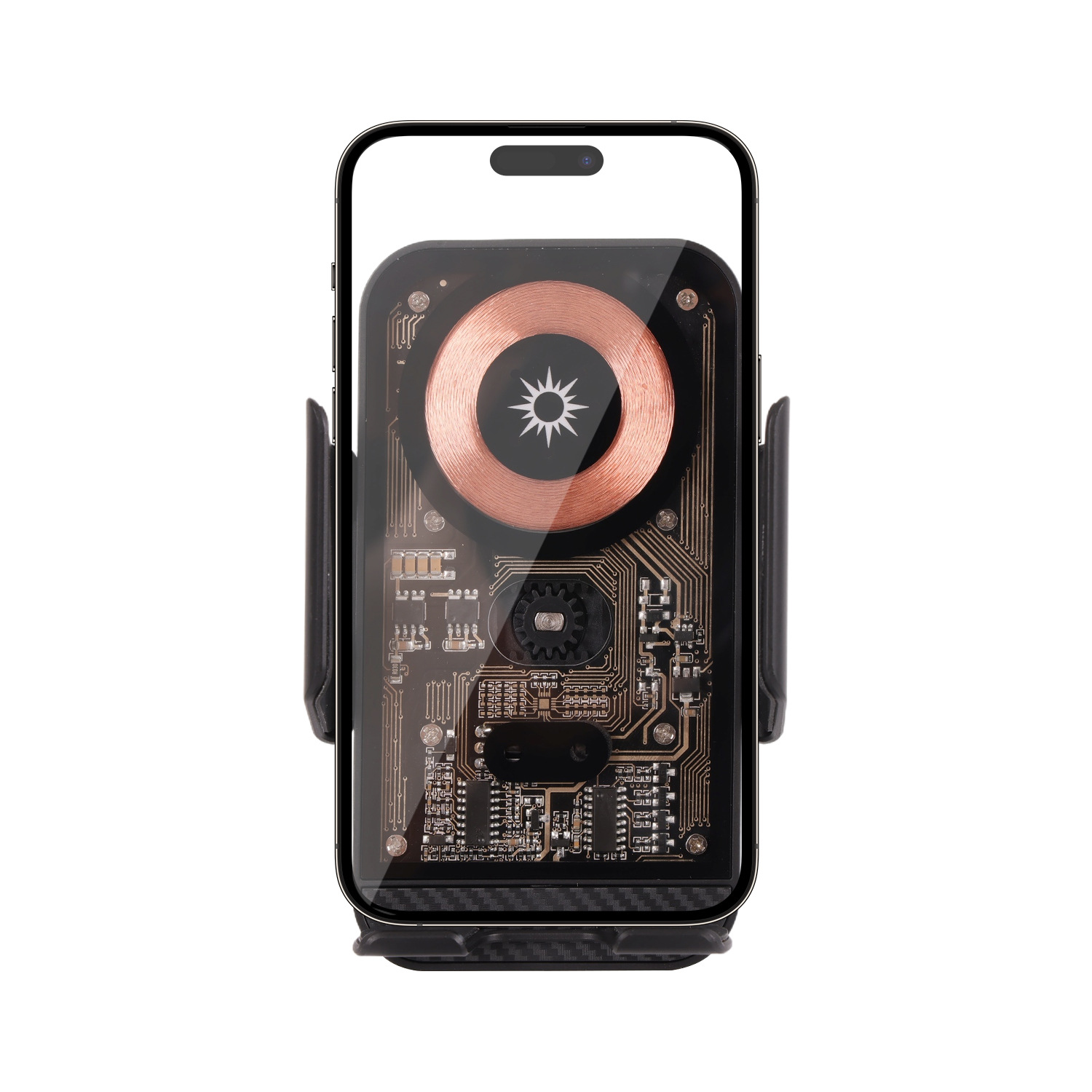 Cargador de carga rápida inalámbrica de automóviles de detección infrarroja inteligente 15W auto-tener clip cargador de carga rápida inalámbrica de automóviles image 6