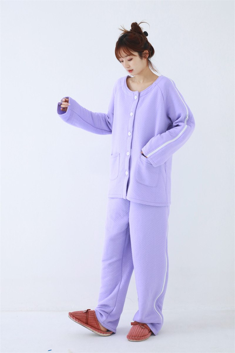 易穿脱病号服护理服手臂骨折化疗病人卧床老人瘫痪康复透析病服-阿里巴巴