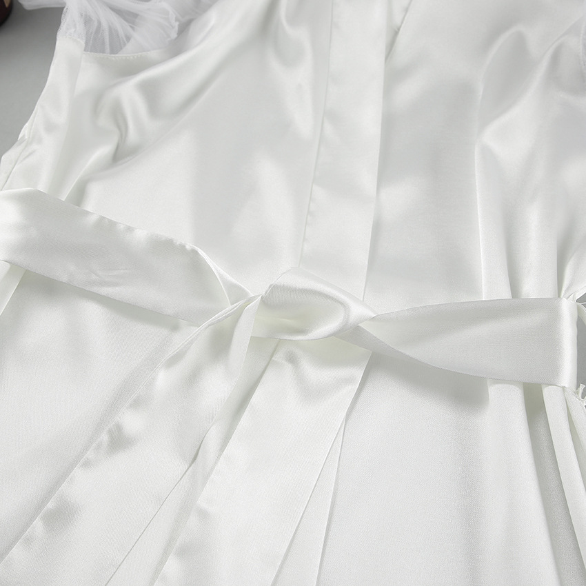 Opulent White Sheer Night Dress