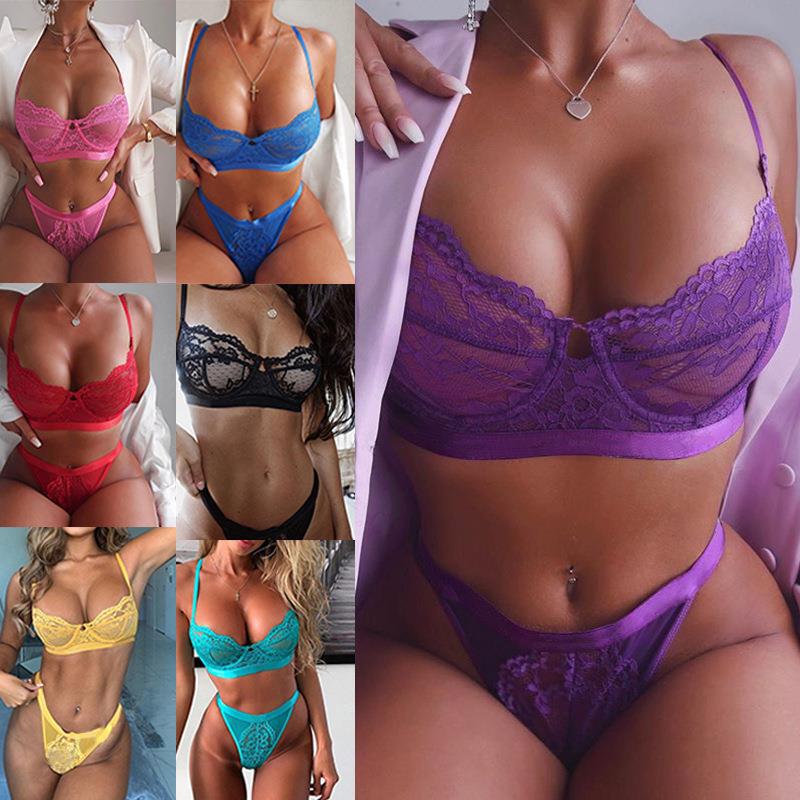 Wanxing sexy underwear underwear export foreign trade Amazon women's three-point sexy women's lace sexy AliExpress generation