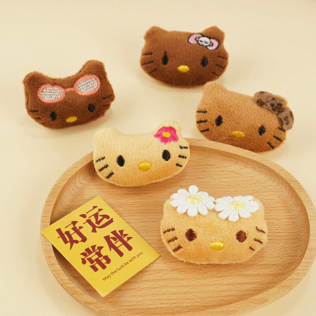 Мультяшная плюшевая Гавайская черная кожаная кукла HelloKitty кукла милая брошь шарф тапочки носки аксессуары