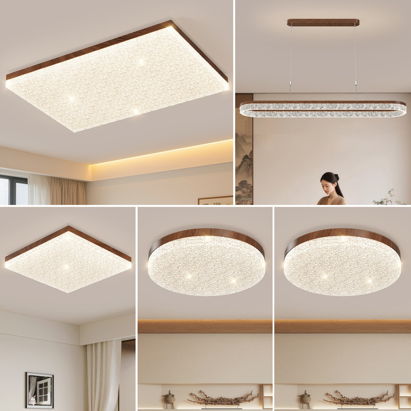 Living Room Lamp, Main Hall Lamp, Modern Minimalist Bedroom Ceiling Lamp, Mid-Century Style Light Luxury High-End Lighting Fixtures, Whole House Package