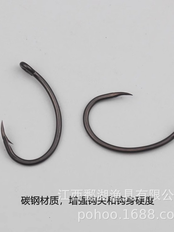 gancho de jorobada de carpa europea recubrimiento de teflón acero de alto carbono YN gancho de pesca de carpa con espinas sin espinas