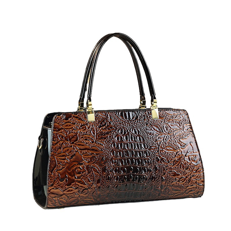 Bolso de mujer con estampado de cocodrilo 2025 nuevo temperamento de moda moda todo fósforo bolso casual mensajero de un solo hombro