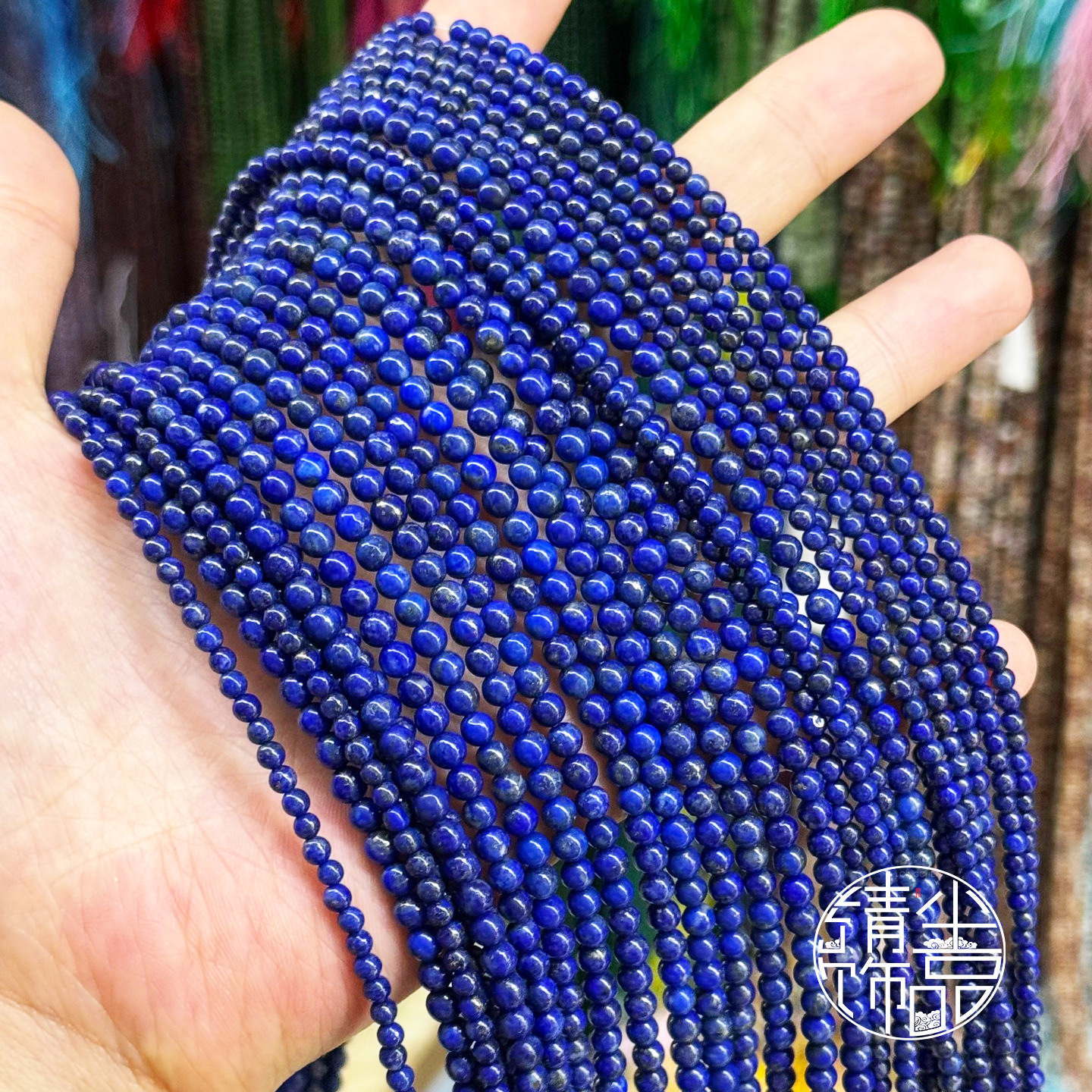 Natural un-optimized 3A lapis lazuli long round beads, spacer beads, DIY bracelet necklace loose beads jewelry accessories