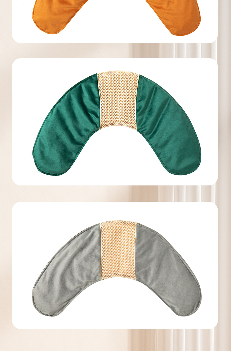 Electric Sea Salt Heat Therapy Wrap for Neck Shoulder and Waist with 12 Temperature Levels and 4 Timer Settings in use
