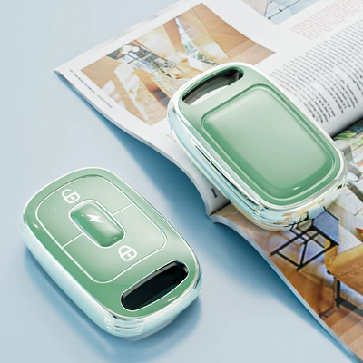 cover battery car electric lock — Electric vehicle key cover shell - b-gray-green