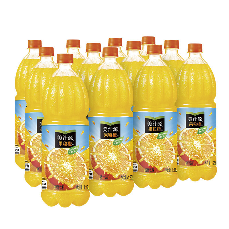美汁源果粒橙1.25L*1瓶整箱家庭装橙汁办酒家宴大瓶饮料宴席年货|undefined