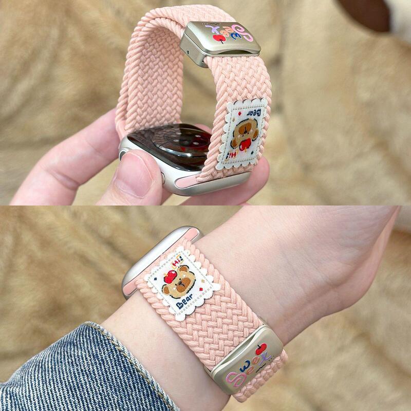 Apple Bear Is Suitable for Xiaomi Watch Color/Color2 Woven Watchs4/S3/S1/S2 New Model 41mm