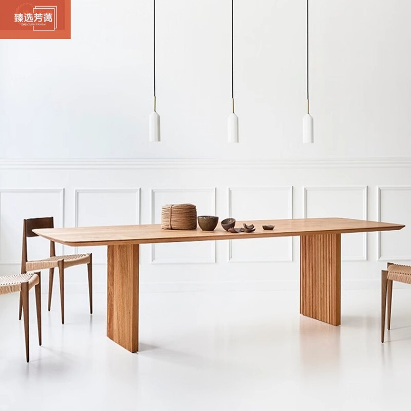 Nordic Solid Wood Modern Minimalist Office Desk Creative Minimalist Conference Table Long Table Designer Rectangular Negotiation Table Nordic Solid Wood Modern Minimalist Office Desk Creative Minimalist Conference Table Long Table Designer Rectangular Negotiation Table