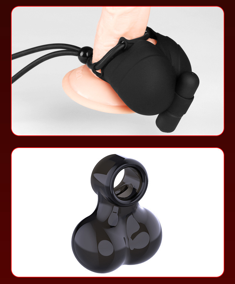 Men’s Vibrating Egg Set with Silicone Ball Stretcher and Button Control — detail image 15