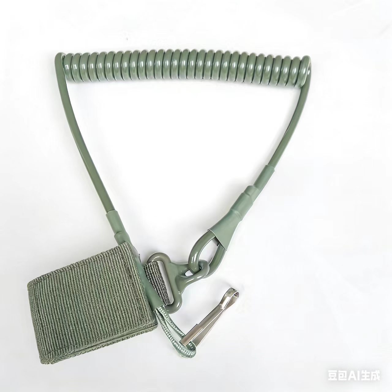 Tactical cintura cadena cintura sello pistola correa de plástico primavera pistola cuerda cinturón táctico al aire libre multifuncional mosquetón clave