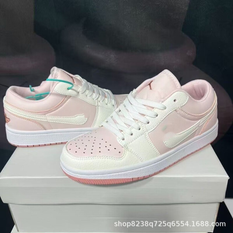 Putian Pure Original High-Quality Spring and Summer New Model Qiao 1 White Pink Men's and Women's Shoes, Campus Trendy Fashion Casual Sneakers