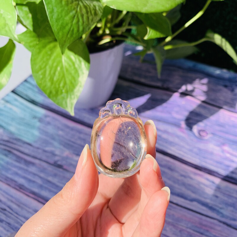 水晶吊坠 天然发晶原石雕刻水晶挂件 图 8