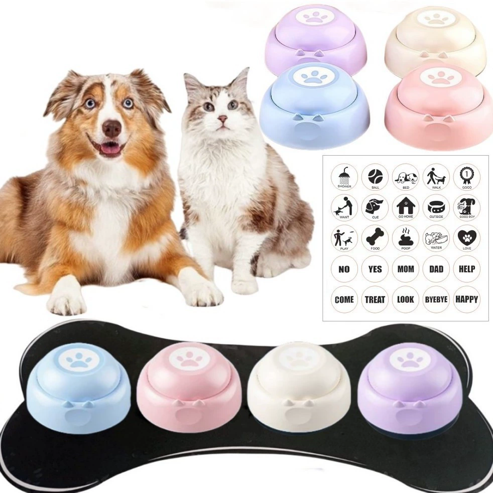 Трансграничные новые игрушки для кошек Голосовая кнопка Говорящий питомец Общение Голосовой Тренировка Игрушка Собака Собака Кошка Клавиши