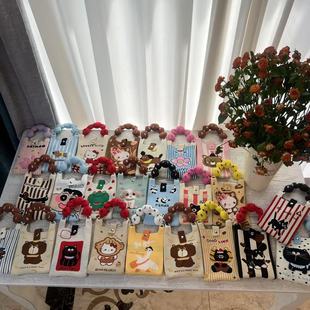 Ins-Style Mobile Phone Bag, Cartoon Knitted Bag, Niche Design, Trendy Single-Shoulder Crossbody Bag, Popular New Model for Women