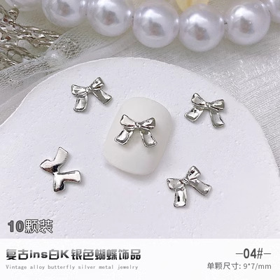 2023 Internet Celebrity nueva aleación de uñas joyería vintage blanco K serie aleación mariposa joyería accesorios de aleación