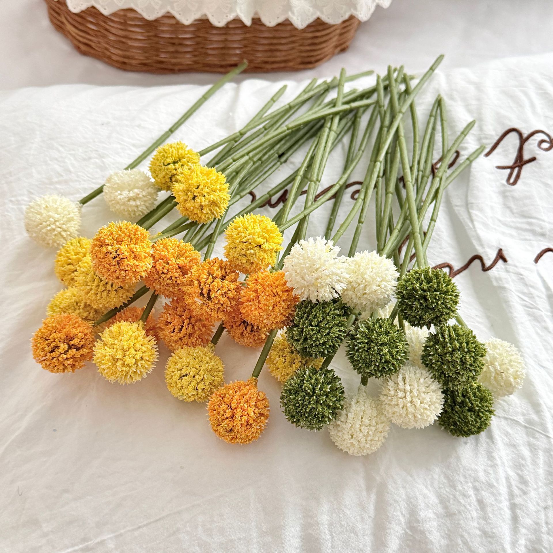 golden realistic flower arrangements for living room