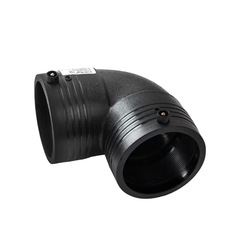 Electrically fused 90 degree bend HDPE water pipe fittings PE hot melt joint 50-800 all-plastic bend electrically fused pipe fittings wholesale 