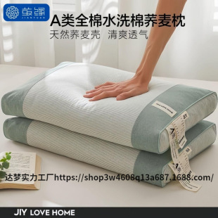Kuanyuan Whole Buckwheat Pillow, Cervical Spine Protection, Special Pillow Core for Sleep, Adult Summer Neck Pillow, Home Pair