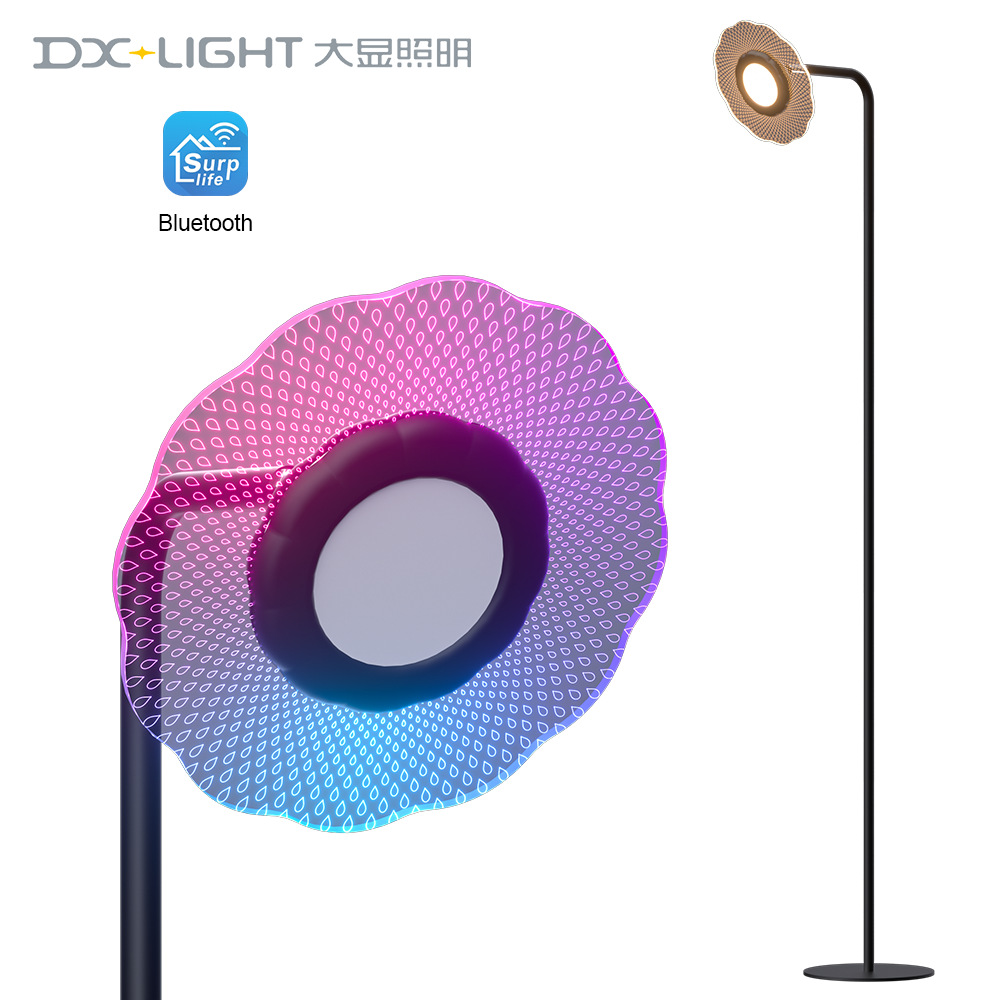 Transfronterizos LED disco hacia el cielo luz de piso RGBIC bluetooth luz de esquina de pared atmósfera luz de piso de lectura luz de piso image 7
