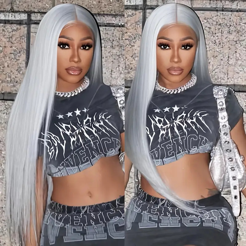 13*4 Lace Front Wig Black Long Straight Hair European and American Cross-Border Wig Chemical Fiber Full Headgear Manufacturer Ready Stock Wholesale 13*4 Lace Front Wig Black Long Straight Hair European and American Cross-Border Wig Chemical Fiber Full Headgear Manufacturer Ready Stock Wholesale