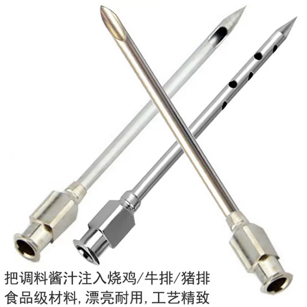 Side Hole Needle, Turkey Needle, Seasoning Injection Needle, Sauce Injection Needle, Stainless Steel High-Flow Sausage Injector