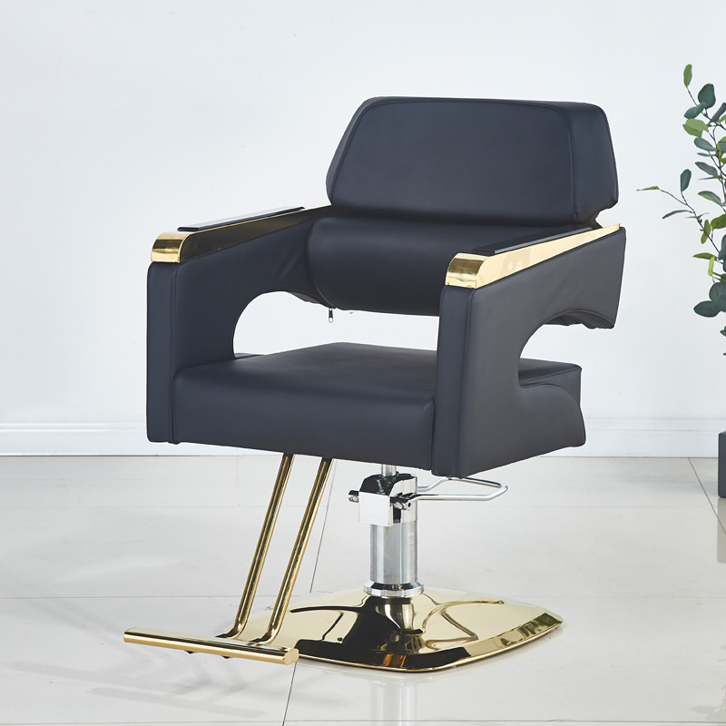 Silla de peluquería Silla de peluquería Silla de peluquería Silla de corte de pelo minimalista moderna Silla de peluquería de acero inoxidable de elevación giratoria