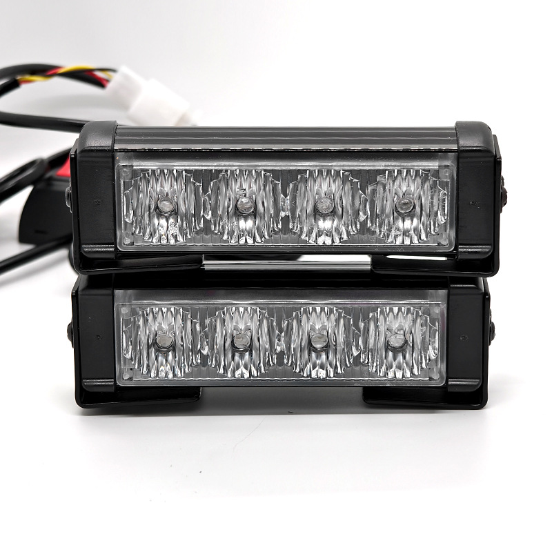 Car 4-Led Warning Light Modification, Dual Car Lights, Grille Decoration, Strobe Light, Flashing Light, Long Bar Light, Roof Light