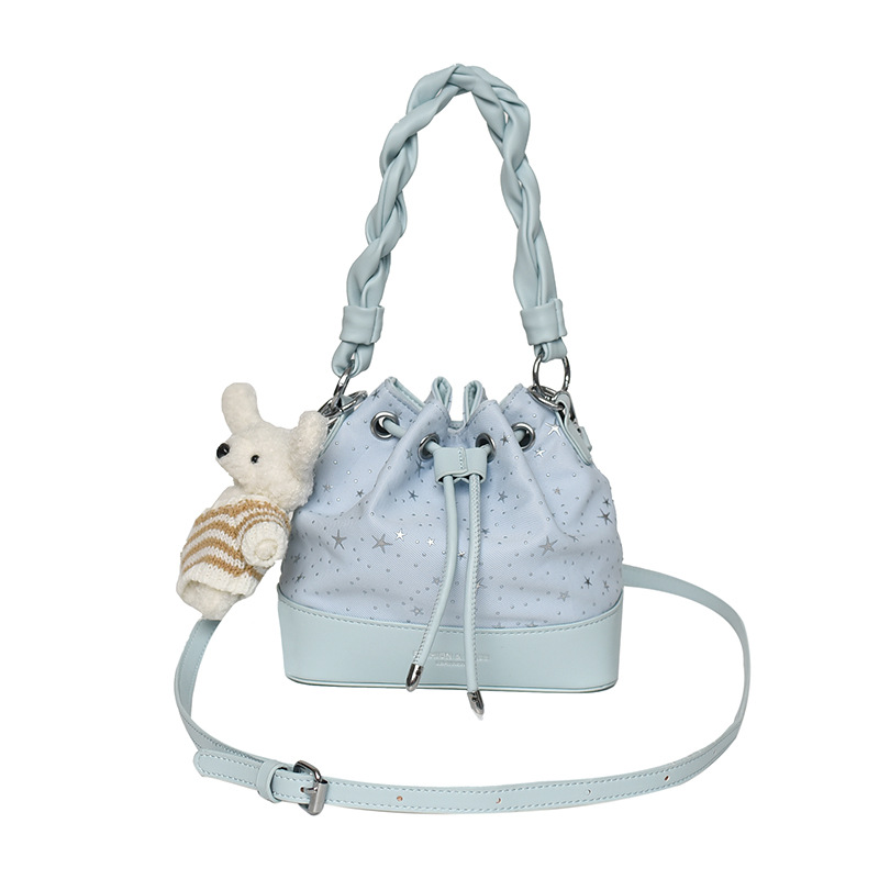Bolsa de balde de estilo coreano, bolso de hombro para mujeres, bolso de mano de alto nivel, nueva moda extranjera, bolso de correa de transporte a cuadros.