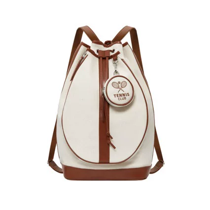 Crossbody Canvas Bag, Backpack, Tennis Bag, Badminton Bag, Sports Outdoor Racket Bag, Gym Bag, Old Money Style