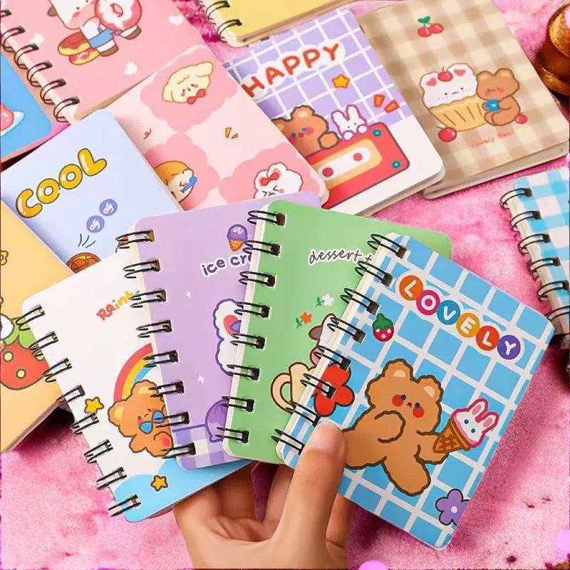 韩国文具学生侧翻线圈本 笔记本便携加厚学生记事本小本子