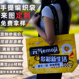 手提编织袋定制小红书网红购物袋来图广告宜家山姆显眼包pp蛇皮袋