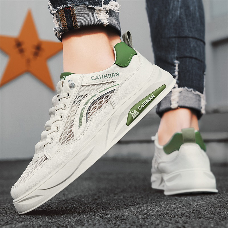 Los zapatos de hombre se pueden usar en todas las estaciones, escote bajo, transpirable, casual, plano a juego, moda para hombres, zapatillas de deporte diarias cómodas y versátiles