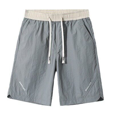 Men's Ice Silk Shorts Summer Thin Casual Loose Quick-Drying Mesh Beach Pants Outer Wear Workwear Sports Pants