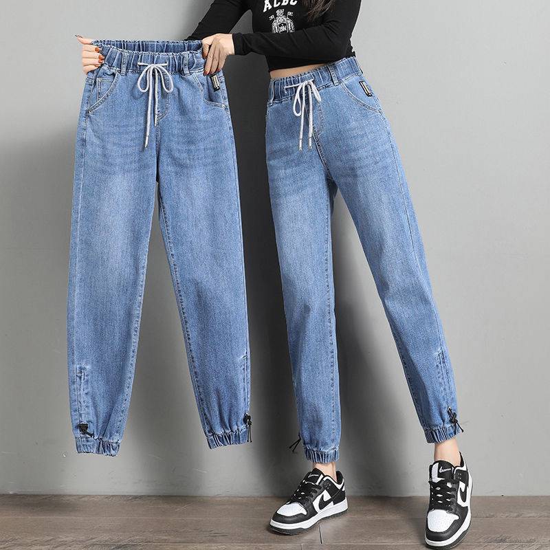 Elastic Waist Denim Pants 3
