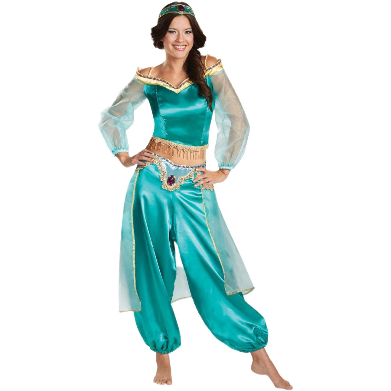 Disfraz de Princesa Jazmín de la Lámpara Mágica de Aladín, Uniforme de Juego COS, Disfraz de Halloween, Ropa de Juego de Rol, Tallas S-XXL