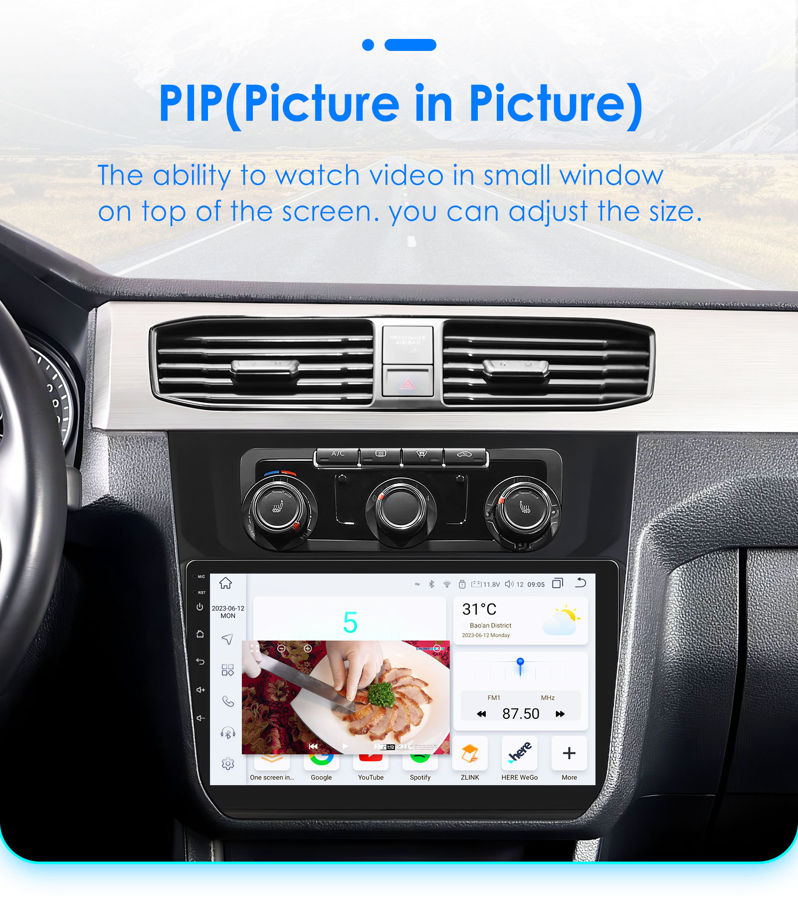 Suitable for Volkswagen Caddy 2015-2018 Models, Android Carplay Central Control Bluetooth Car Navigation