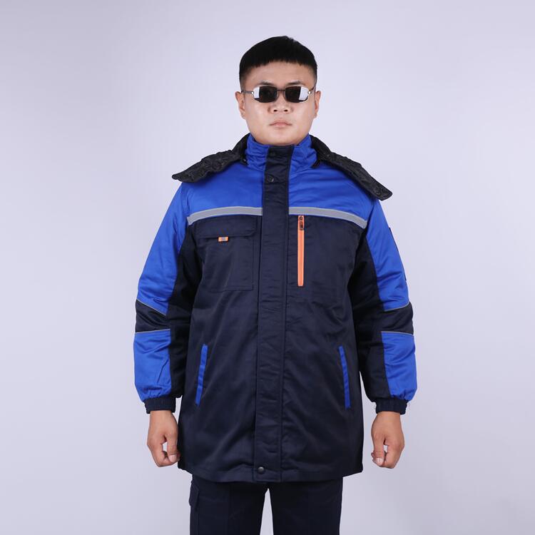 Invierno de algodón grueso tira reflectante desmontable chaqueta de algodón quinta generación de chaqueta de algodón caliente al por mayor hombre