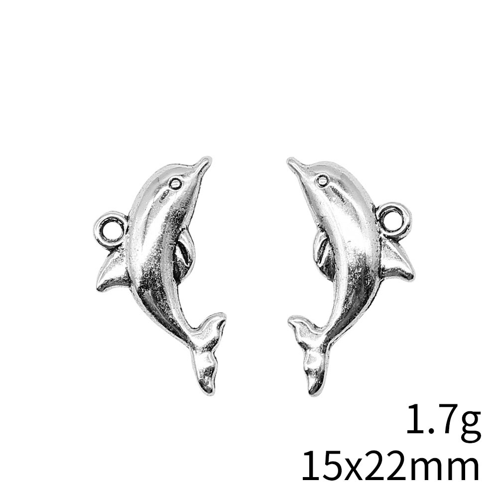 1 Piece Cute Retro Dolphin Alloy Plating Pendant Jewelry Accessories display picture 4