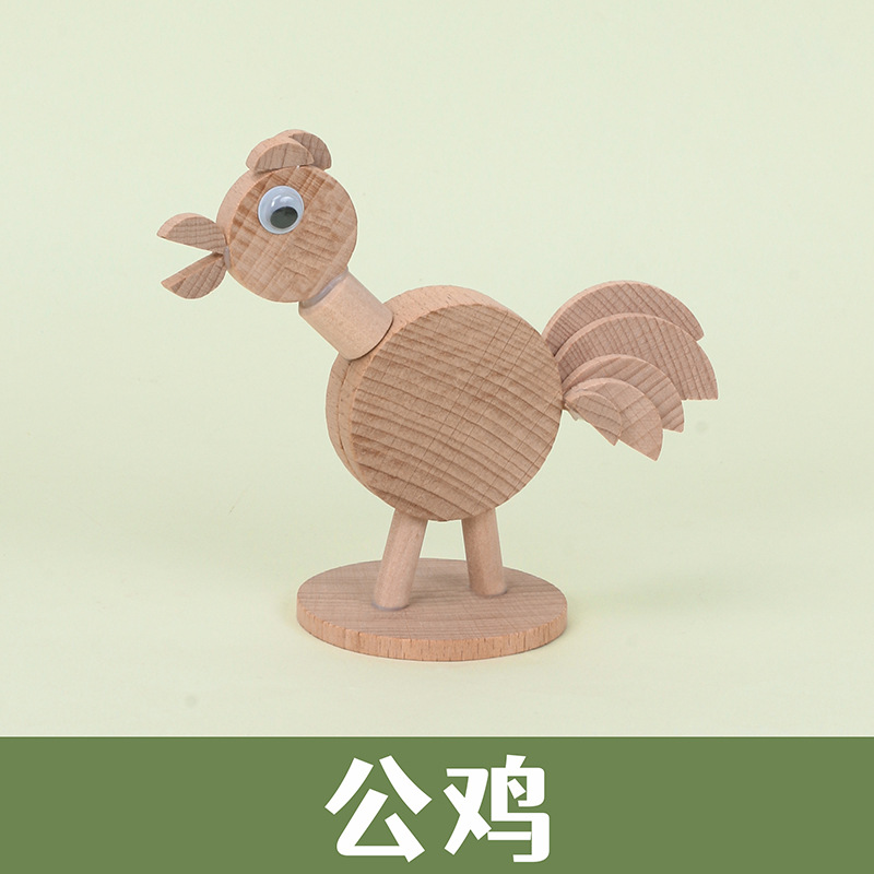 Paquete de material de bricolaje para niños creativos, arte en madera, animales, estacas de madera, ramas, área de jardín de infantes, juguetes hechos a mano