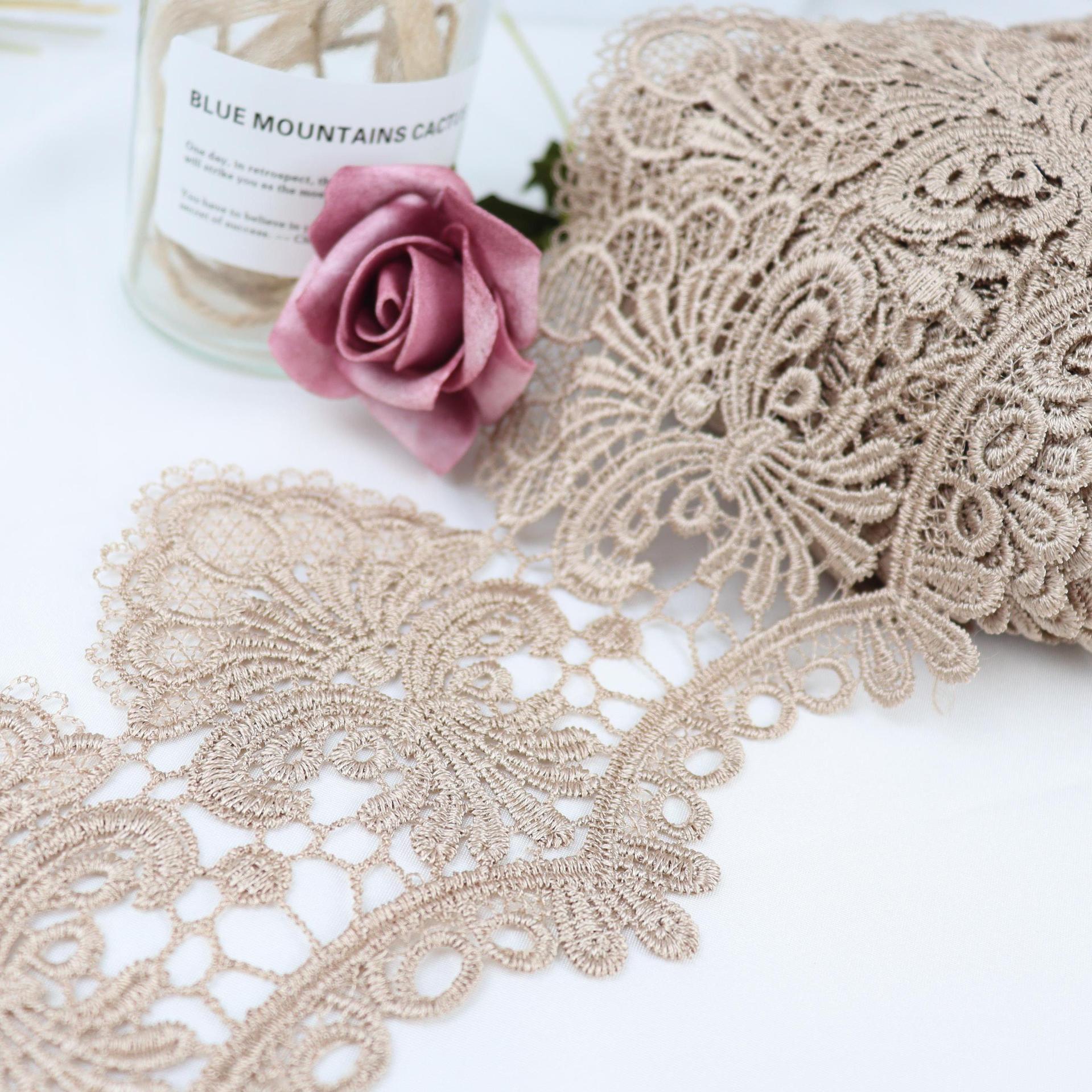 咖色水溶花边-1611