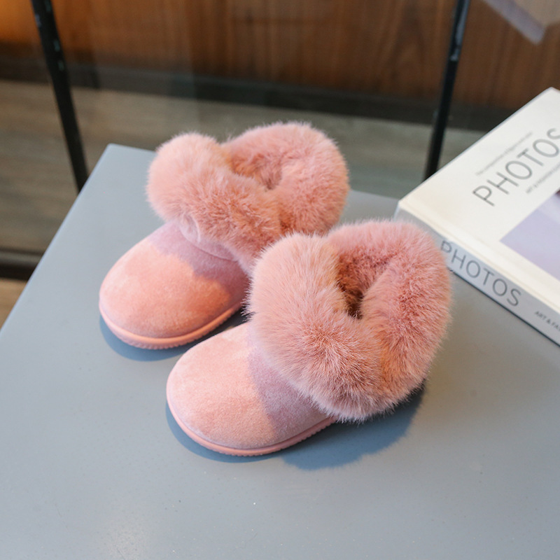 Kinderschneestiefel 2023 Winter Neue Mode Herren- und Damenbabys 0-3 Jahre alt Plüsch verdickte warme weiche Sohle_voghion.com