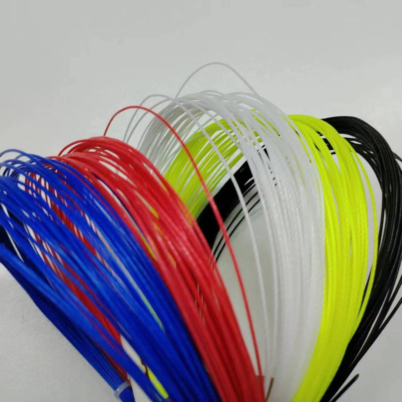 バドミントンストリング卸売 0.75 ミリメートル 22 ポンド耐久性のあるバドミントンラケットストリング工場高弾性トレーニングボールストリングはドロップシッピングできます|undefined